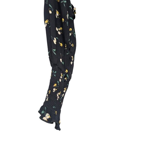 Free People Lemon Flower Printed Blouse Size XS - Picture 2 of 10